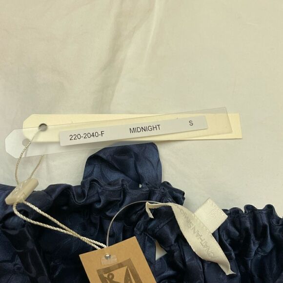 jonathan Simkhai Silk Long Sleeve Top in Navy, size S - NWT - Picture 9 of 14